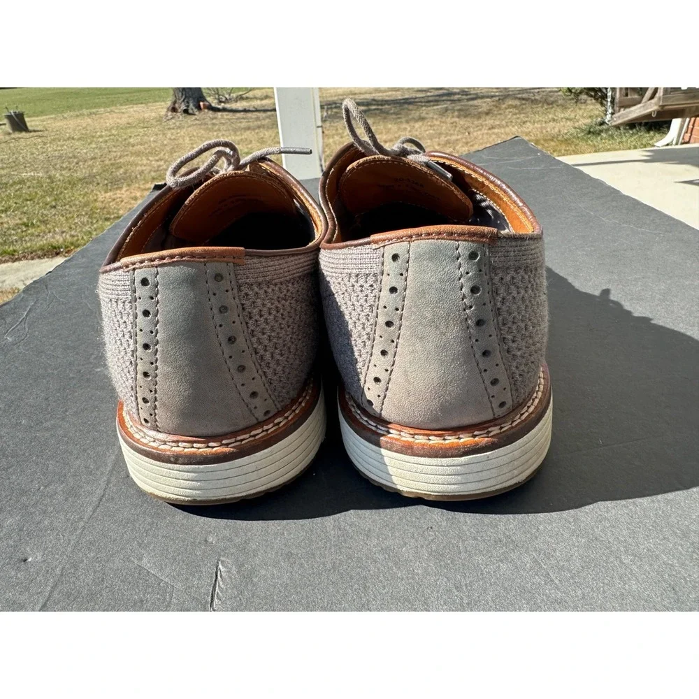 Johnston & Murphy McGuffey Knit Wingtip Oxford Grey Mens 9.5M 20-5368‎